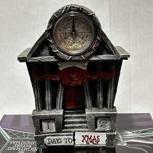 Disney The Nightmare Before Christmas Town Hall Table Countdown Clock Bank NIB